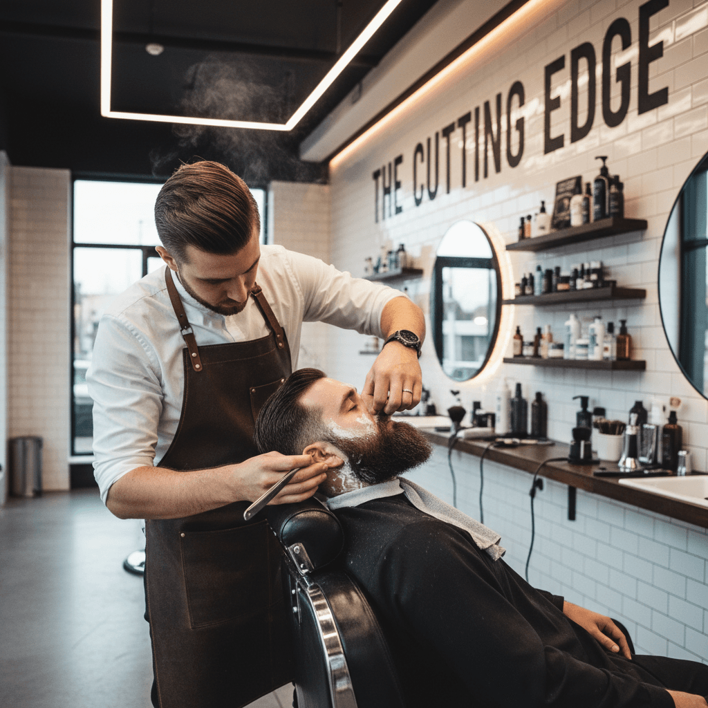 Professional beard trim and shaping service