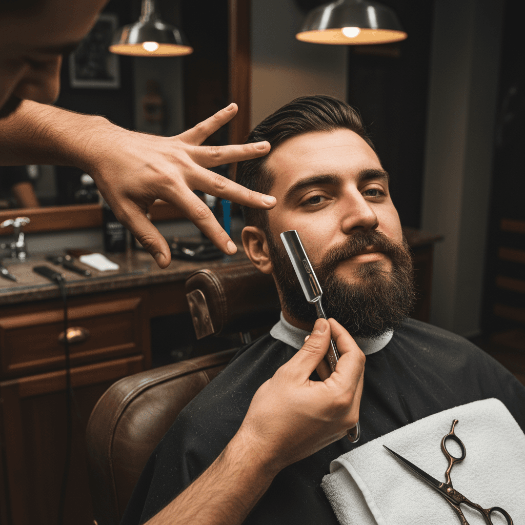 Haircut and beard trim service