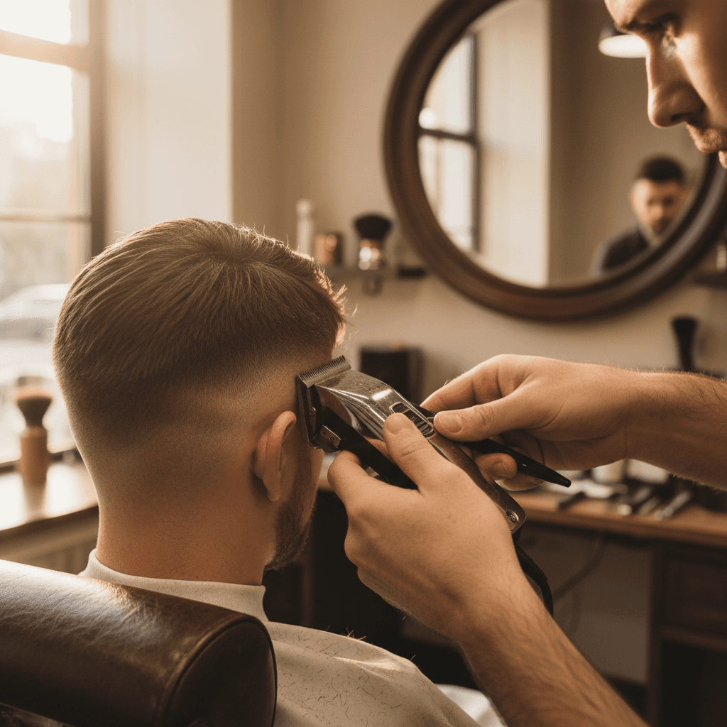 Men's hair colouring service